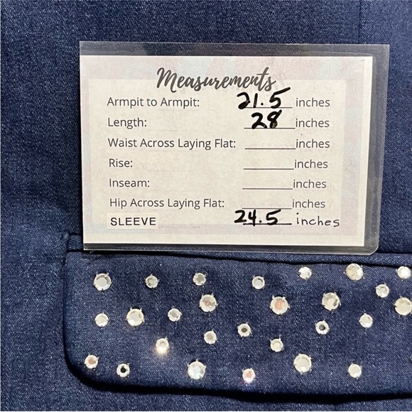 Denim and Rhinestone Tailored by Harlan Blazer - Picture 10 of 12